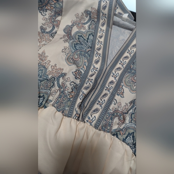 Dress Spring New Print Lantern Sleeve Ladies Dress, Size L - Picture 6 of 6